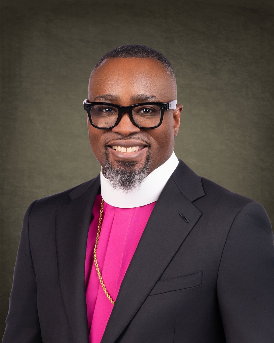 Official portrait of Bishop Dr. Edward Jones, IV, Senior Pastor, in episcopal attire